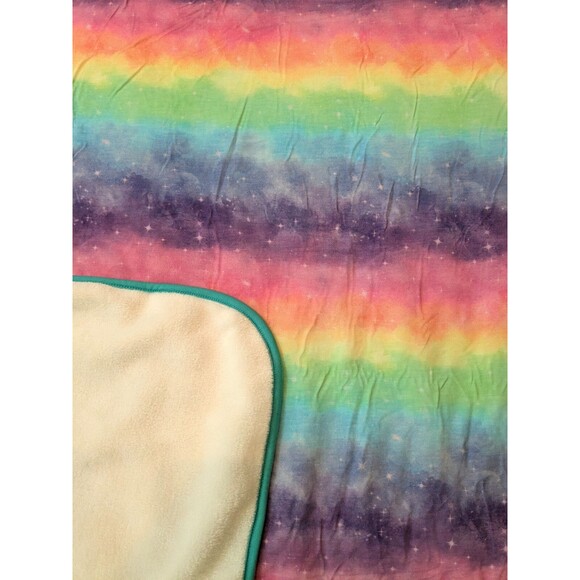 Birdie Bean Thea Space Star Rainbow Toddler Blanket Bamboo Viscose 50x55 - Picture 1 of 3